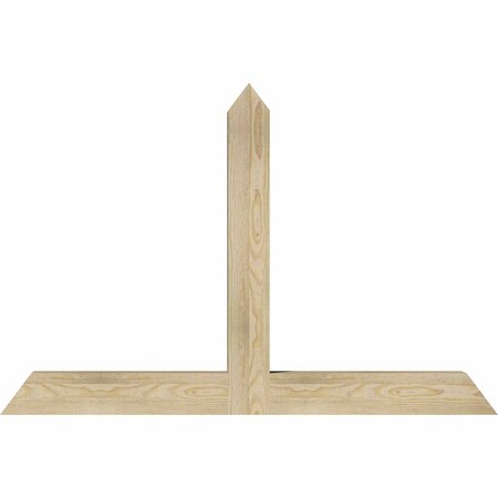 Ekena Millwork Portland Rough Sawn Timber Gable Bracket, Douglas Fir, 48"W x 32"H x 4"D x 4"F, 16/12 Pitch GBW048X32X0404POR00RDF